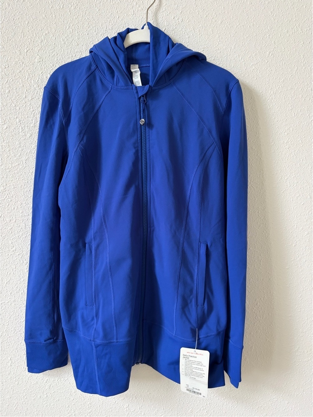 Lululemon Daily Practice Jacket Sapphire Blue Size 10 NWT Athleisure Colorful